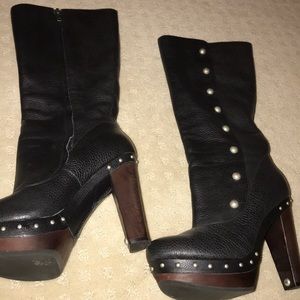 Black Mid Calf Boots